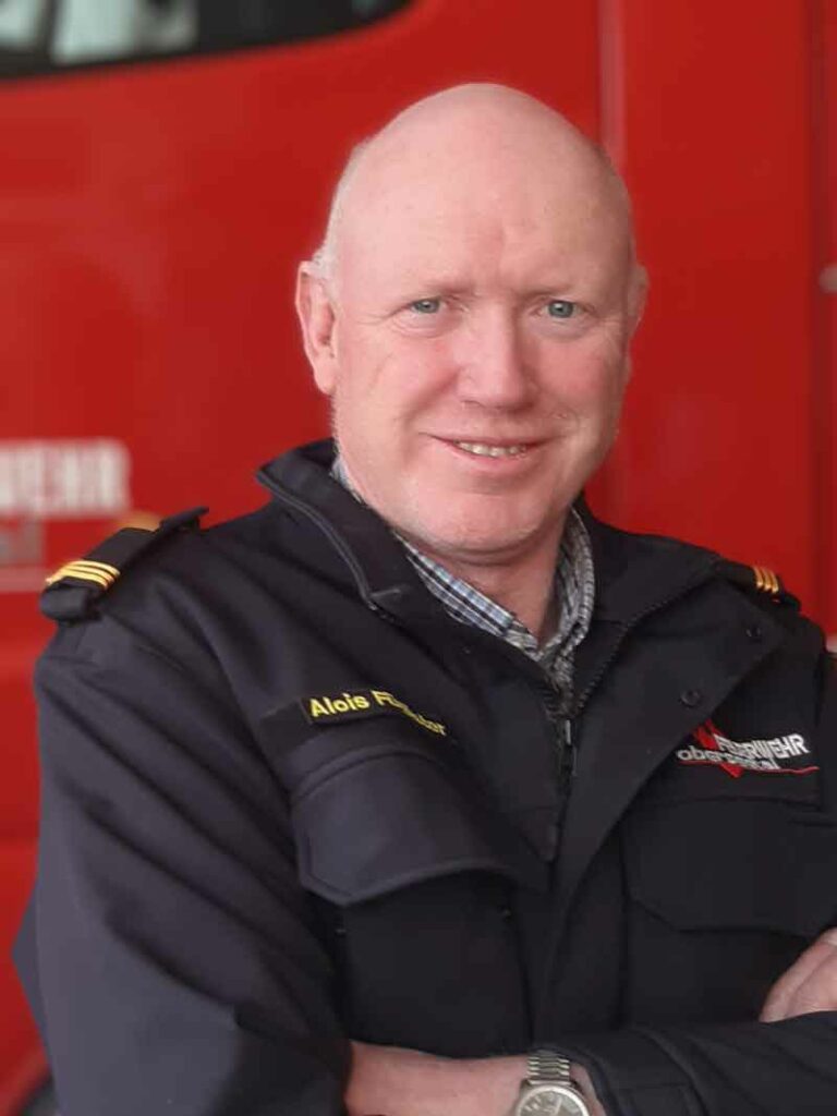 Potrait Kommandant Feuerwehr Oberseetal Alois Füglister